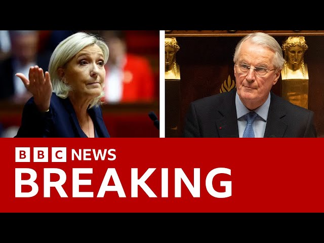 ⁣French PM Michel Barnier ousted in no-confidence vote | BBC News