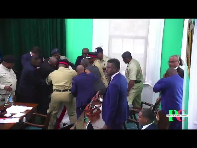 ⁣Cartwright Throws Mace Outside Of The House Of Assembly