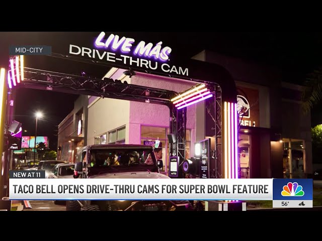 ⁣Taco Bell opens drive-thru cameras for Super Bowl feature