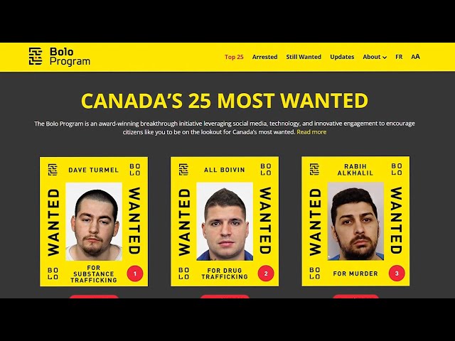 ⁣Here are Canada's 25 most wanted fugitives