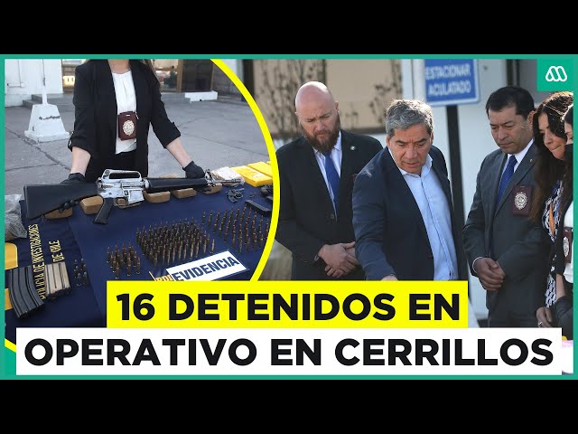 ⁣16 detenidos en operativo: Desbaratan banda criminal de Cerrillos