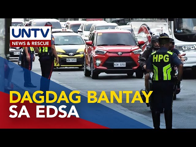 ⁣PNP-HPG, nagdagdag ng tauhan sa EDSA para magpaluwag ng daloy ng trapiko