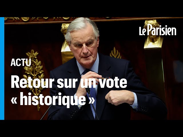 ⁣Des discours au résultat du vote : les images d’une journée qui a fait chuter Barnier