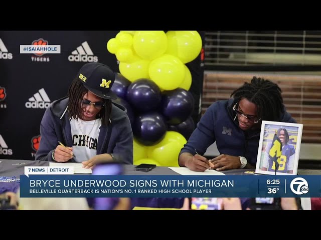 ⁣Bryce Underwood signs with Michigan as Sherrone Moore says 'vibes are high'