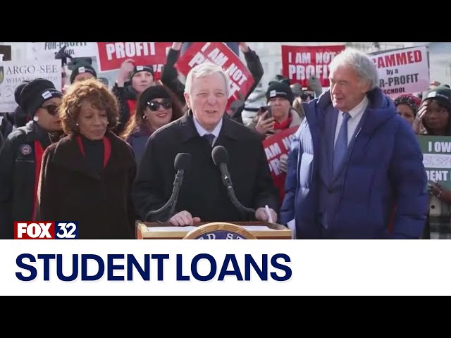 ⁣Sen. Durbin, other lawmakers push for student loan forgiveness