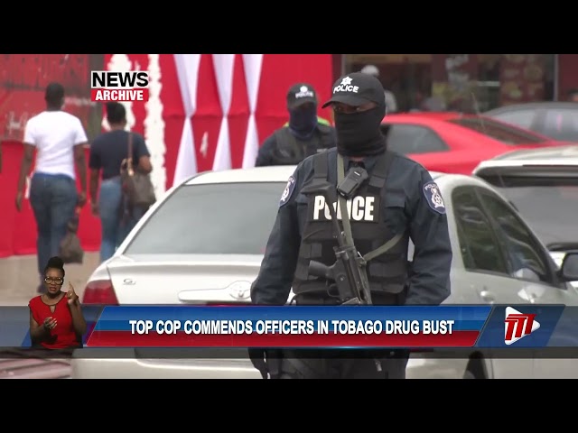 ⁣Top Cop Commends Officers In Tobago Drug Bust