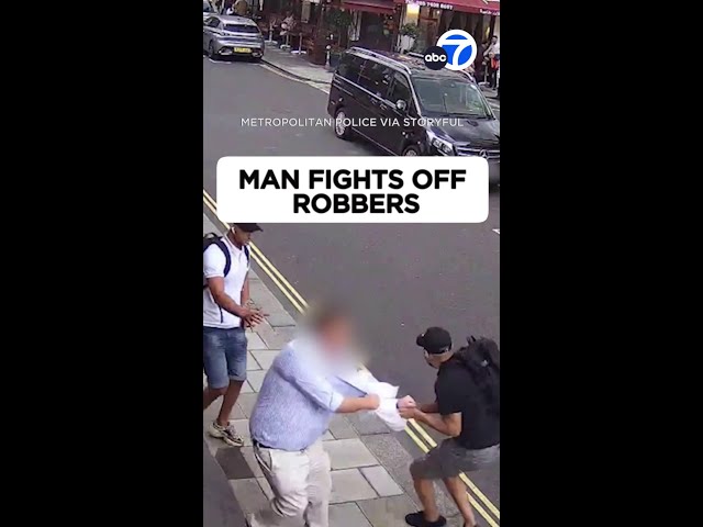 ⁣Man fights off robbers