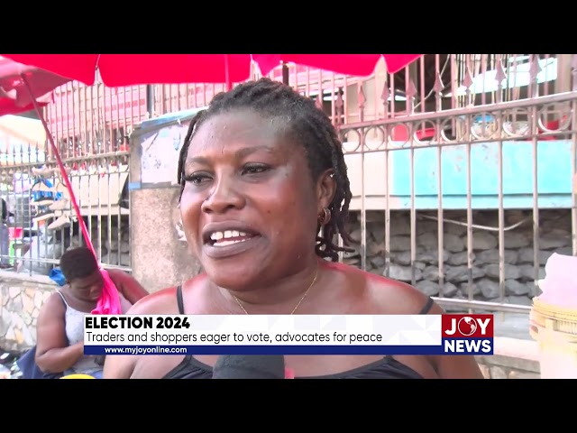 ⁣Election 2024: Traders and shoppers eager to vote, advocates for peace