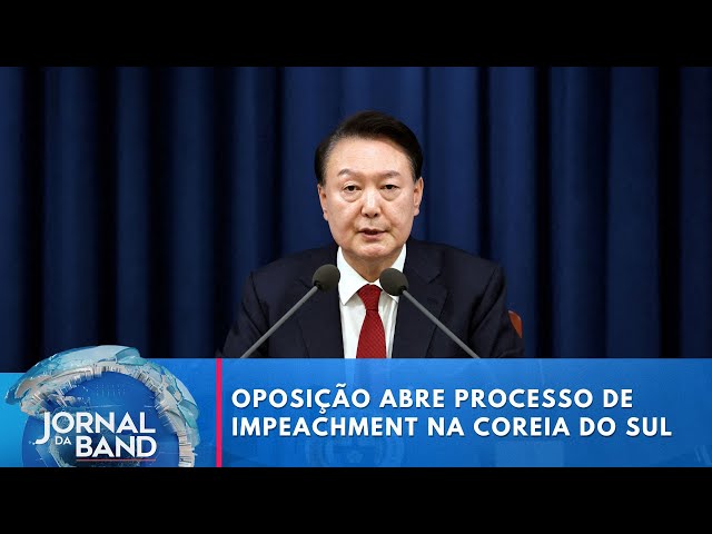 ⁣Oposição abre processo de impeachment na Coreia do Sul | Jornal da Band