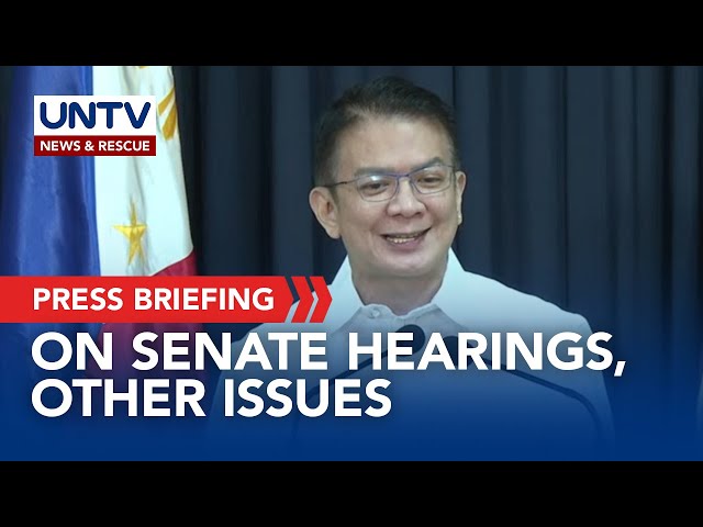 ⁣Senate Pres. Francis Escudero holds press briefing on random issues