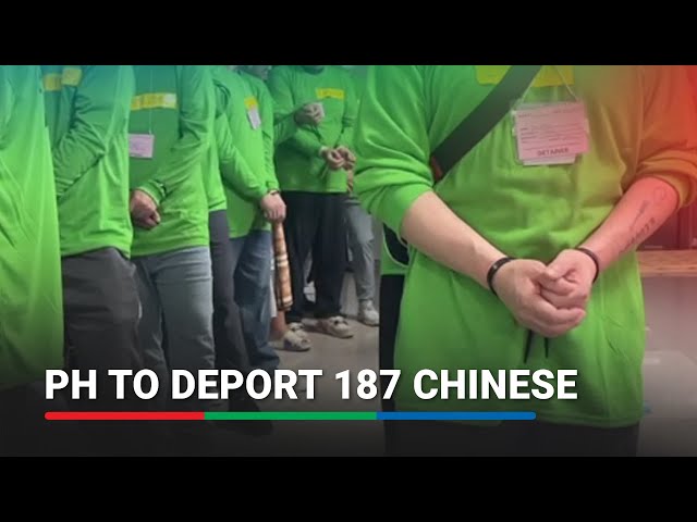 ⁣Philippines to deport 187 Chinese for POGO links, immigration violation | ABS-CBN News