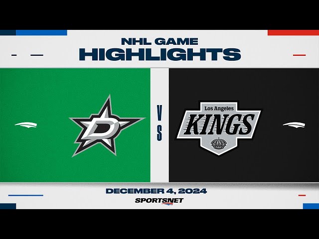 ⁣NHL Highlights | Stars vs. Kings - December 4, 2024