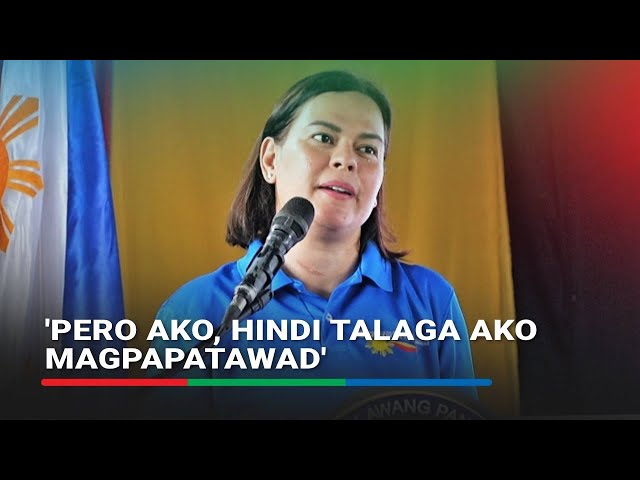 ⁣Sara Duterte urges Filipinos to forgive, but says she will not