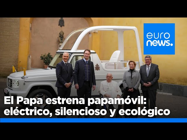 ⁣El Papa Francisco estrena el primer papamóvil eléctrico: Mercedes-Benz Clase G