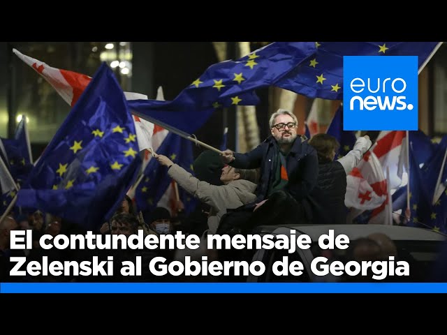 ⁣Zelenski se pronuncia sobre la situación en Georgia y condena la influencia de Rusia