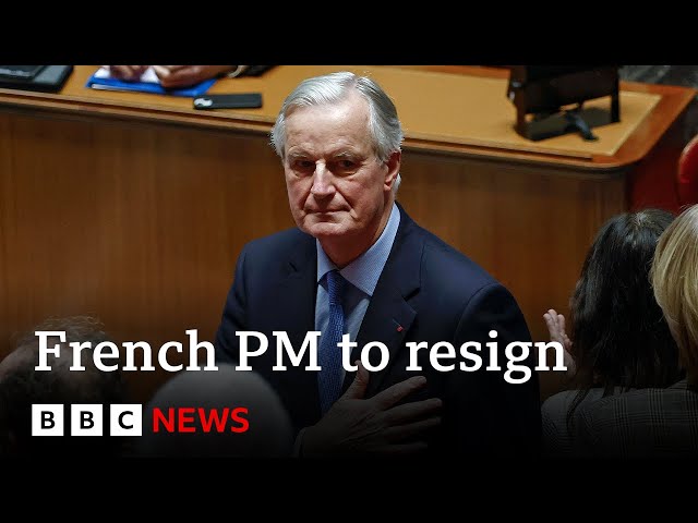 ⁣Michel Barnier to resign as French prime minister after government collapse | BBC News