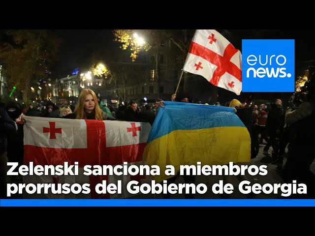 ⁣Volodímir Zelenski anuncia sanciones contra miembros prorrusos del Gobierno georgiano