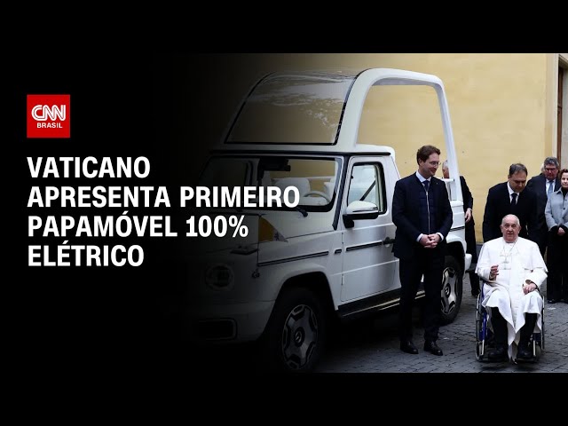 ⁣Vaticano apresenta primeiro papamóvel 100% elétrico | LIVE CNN