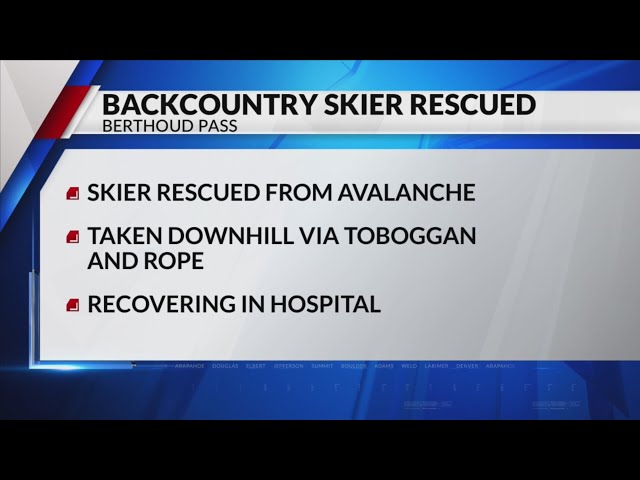 ⁣Skier rescued from avalanche on Berthoud Pass