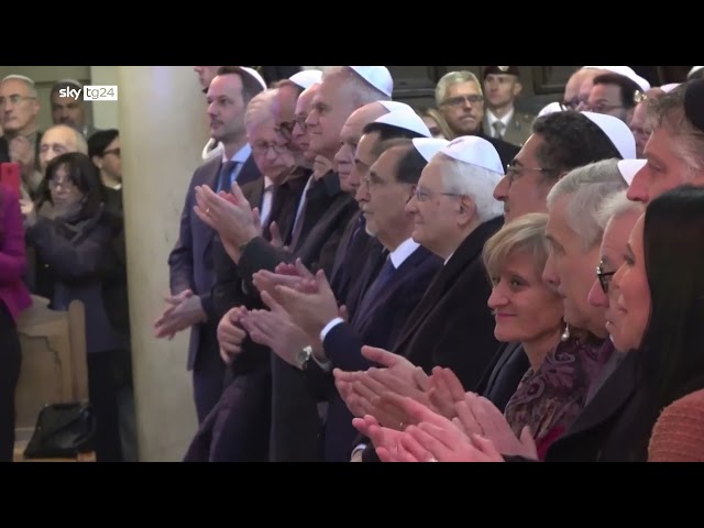 ⁣Roma, presidente Mattarella al Tempio Maggiore ebraico