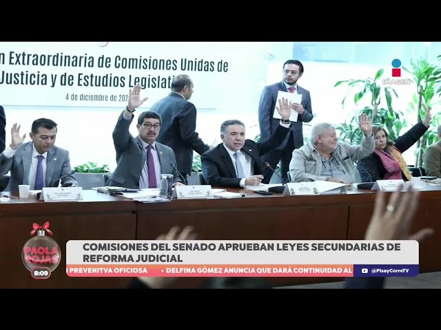 ⁣Comisiones del Senado aprueban leyes secundarias de Reforma Judicial | DPC con Paola Rojas