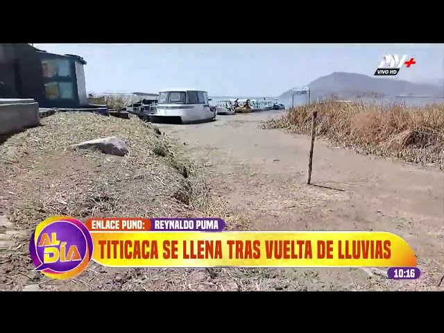 ⁣Puno: Lago Titicaca recupera el nivel de sus aguas tras intensas lluvias