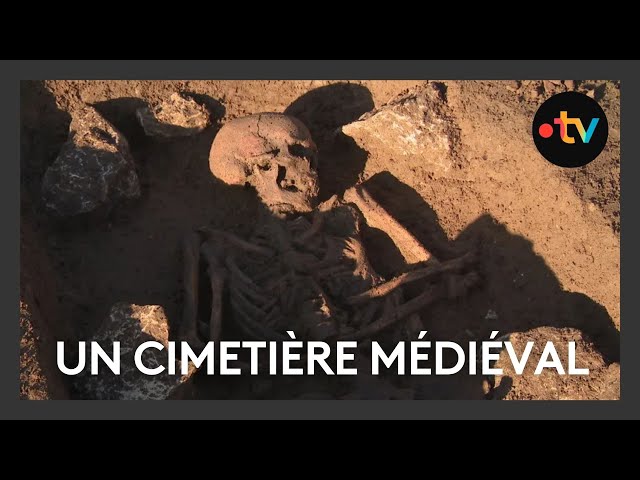 ⁣Découverte d'un cimetière médiéval à Bourg-Charente