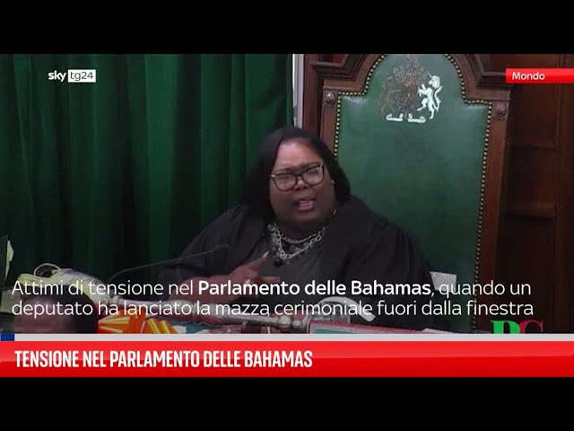 ⁣Tensione nel Parlamento delle Bahamas