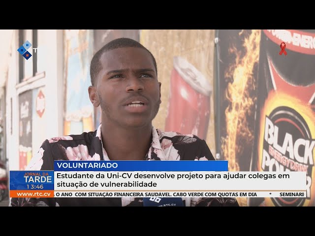 ⁣Estudante da Uni-CV desenvolve projeto para ajudar colegas em situação de vulnerabilidade