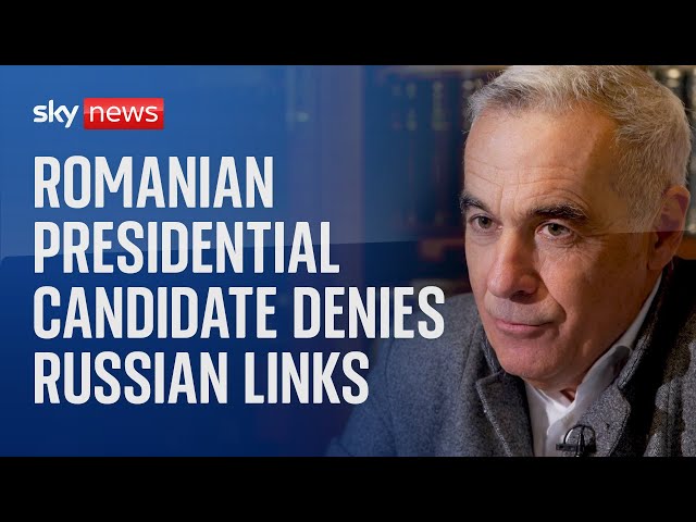 ⁣Romanian presidential candidate Calin Georgescu denies links to Russia