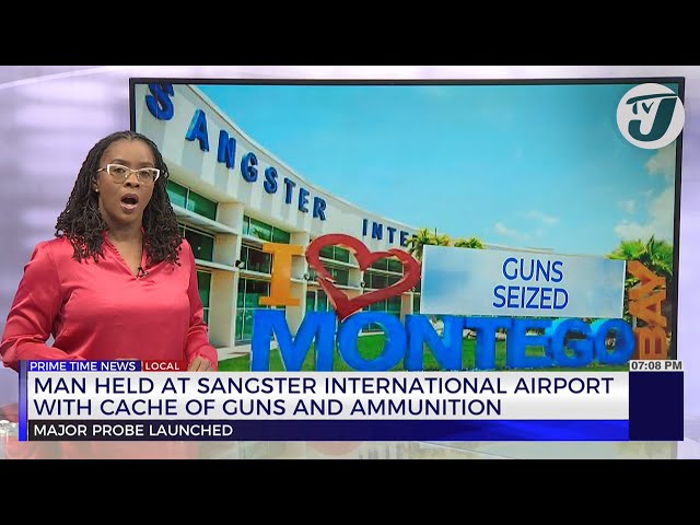 ⁣Man Held at Sangster International Airport with Cache of Guns and Ammunition | TVJ News