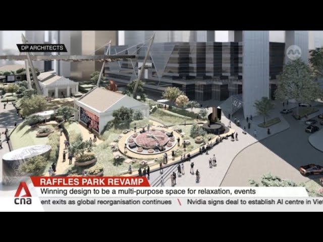 ⁣New design for park around Raffles Place station picked from 20 submissions