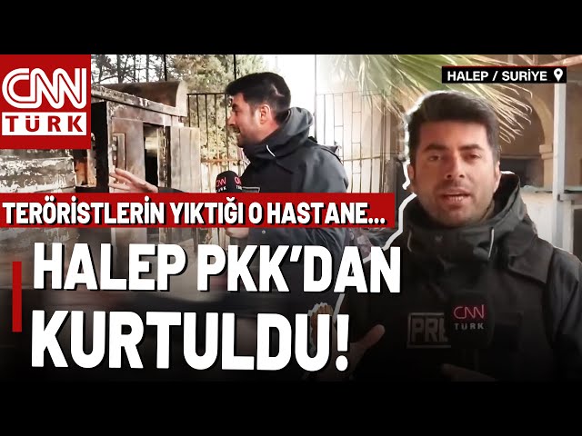 ⁣Kaçarken Yakıp Yıktılar! İşte Halep'te PKK-YPG'nin Kontrolündeki O Hastane...