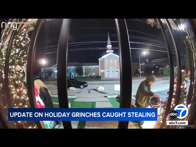 ⁣Real-life Grinches return Christmas decorations swiped from Long Beach studio