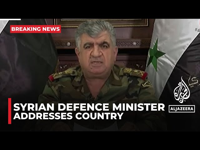 ⁣Syrian Defence Minister addresses country after rebel forces capture city of Hama