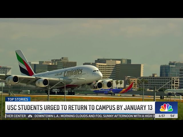 ⁣USC students urged to return to campus by Jan. 13