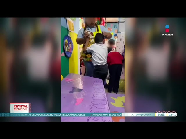 ⁣Catean escuela donde fueron maltratados niños en Coacalco | Noticias con Crystal Mendivil