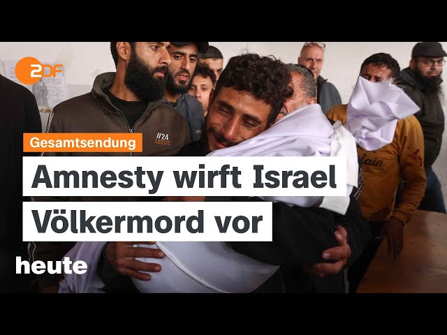 ⁣heute 19 Uhr vom 05.12.2024 Frankreichs Regierung, OEZD-Treffen in Malta, Amnesty-Vorwürfe an Israel