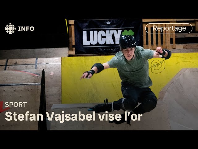 ⁣Un jeune Franco-Albertain à la conquête du monde en patinage de descente extrême