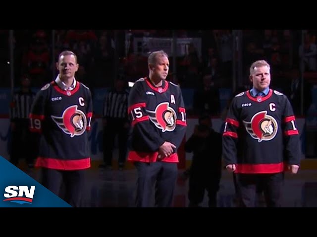 ⁣Senators Hold 'Pizza Line' Ceremony For Heatley, Alfredsson, and Spezza