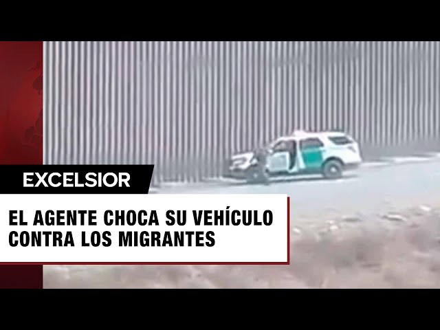 ⁣Patrulla Fronteriza arrolla a migrante en intento por impedir cruce en la frontera Tijuana-EU