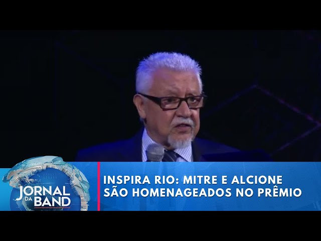 ⁣Fernando Mitre e Alcione são homenageados no Prêmio Inspira Rio | Jornal da Band