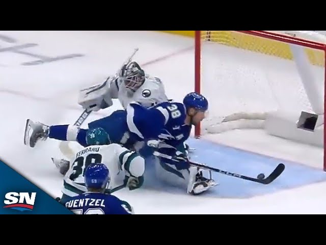 ⁣Lightning's Brandon Hagel Strikes Twice With Two Goals In 23 Seconds vs. Sharks