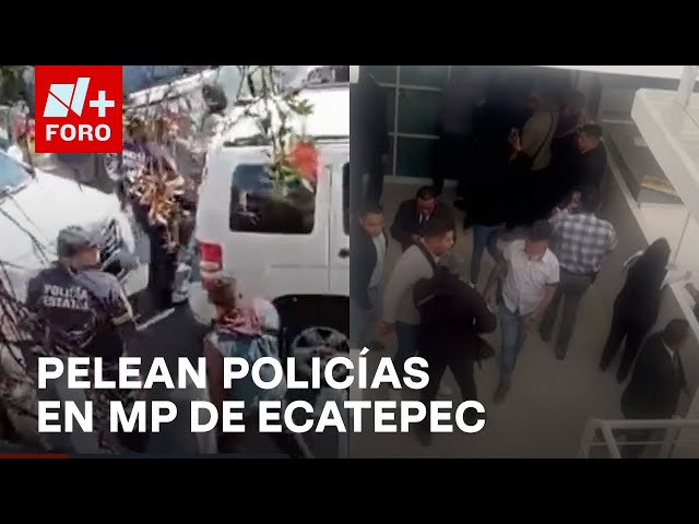 ⁣Policías arman riña en Ministerio Público de Ecatepec, Edomex - Las Noticias