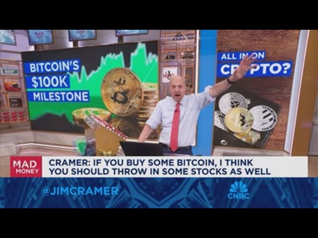 ⁣If you buy some bitcoin, throw in some stocks as well, says Jim Cramer