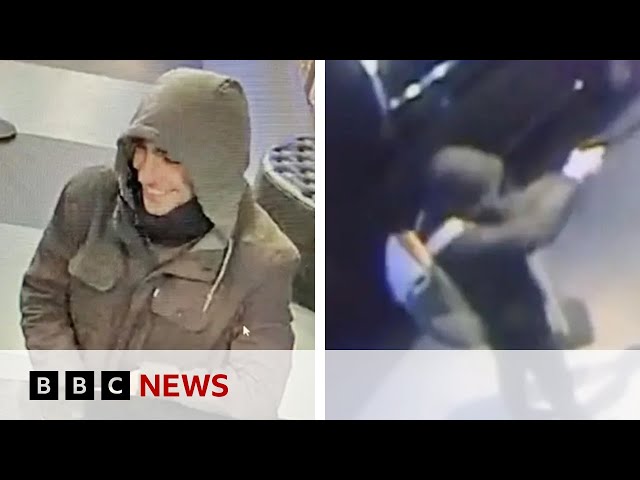 ⁣New photos released as New York police hunt insurance boss killer | BBC News