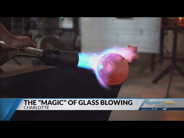 ⁣Charlotte glass blower mentors artists while practicing ancient craft