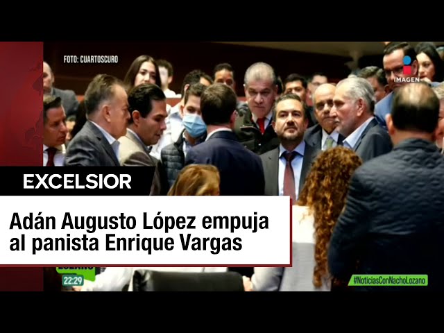 ⁣Pelea en el Senado: Adán Augusto y Enrique Vargas, cerca de los golpes tras discusión