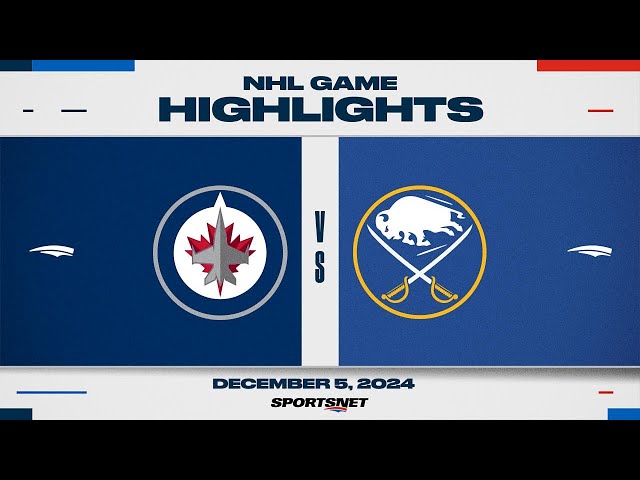 ⁣NHL Highlights | Jets vs. Sabres - December 5, 2024