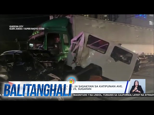 ⁣4, patay sa karambola ng 24 sasakyan sa Katipunan Avenue flyover sa Quezon City;... | Balitanghali